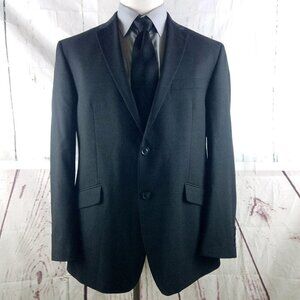 Billy London UK 44R Mens 2 Button Black Suit Blazer Jacket